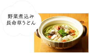 野菜煮込み長命草うどん
