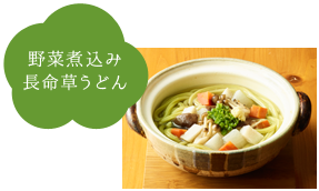 野菜煮込み長命草うどん